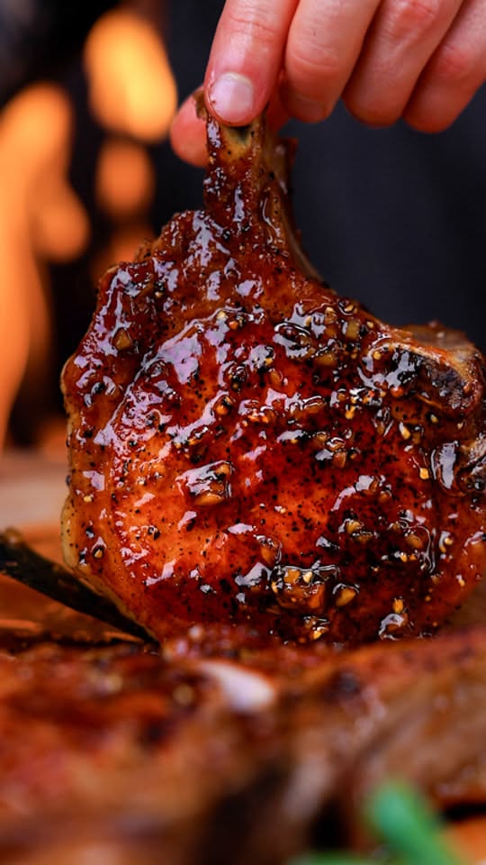 Pan-Seared Pork Chops with Kansas City BBQ Glaze