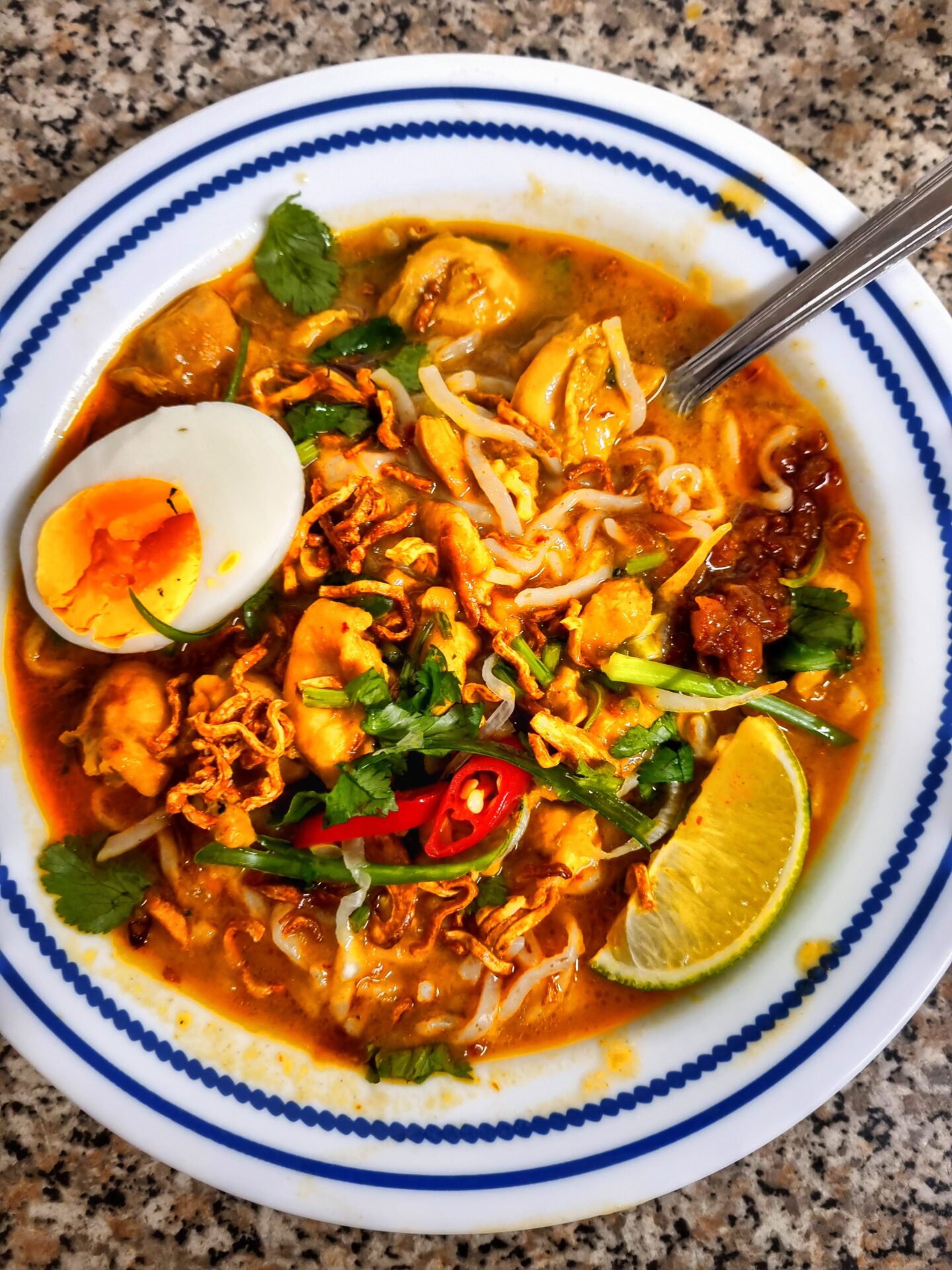 Spiced Burmese Khow Suey Coconut Noodle Soup