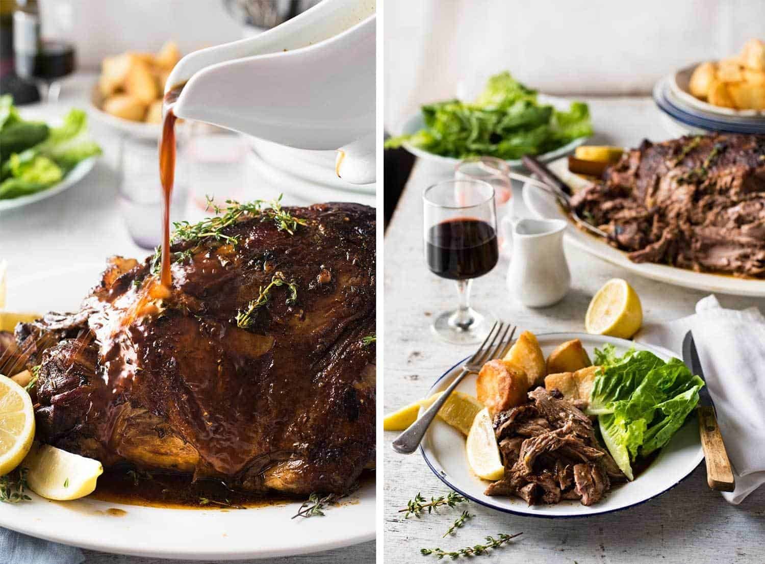 Slow-Cooked Greek Lamb with Tomato and Rosemary
