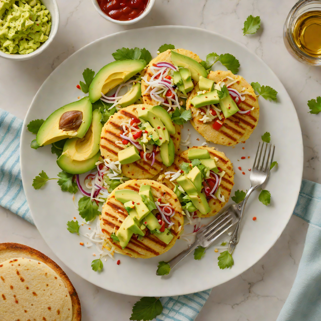 Arepa Reina Pepiada with Avocado Chicken Salad