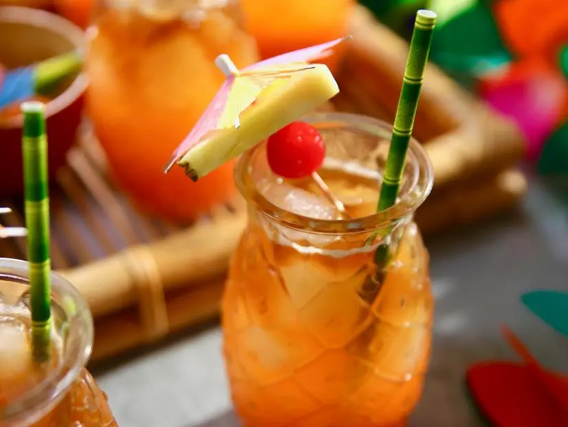 Smoked Tiki Old Fashioned with Spiced Pineapple Syrup