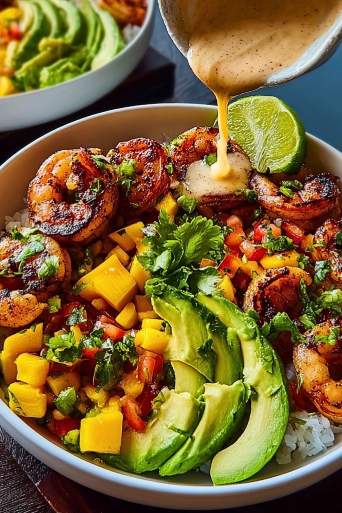 Grilled Cajun-Spiced Shrimp with Mango Avocado Salsa