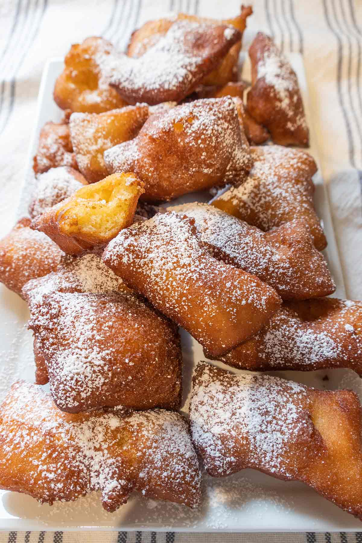 Gluten-Free Beignets with Powdered Sugar Dusting