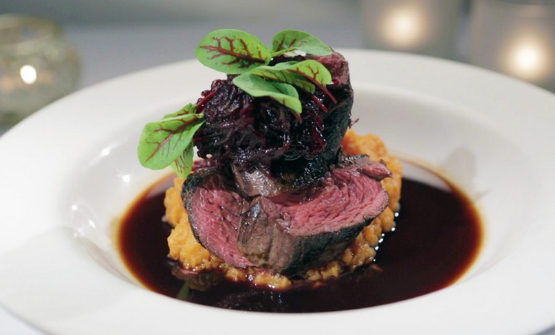Slow-Roasted Kangaroo Rump with Wattleseed Rub and Bush Tomato Chutney