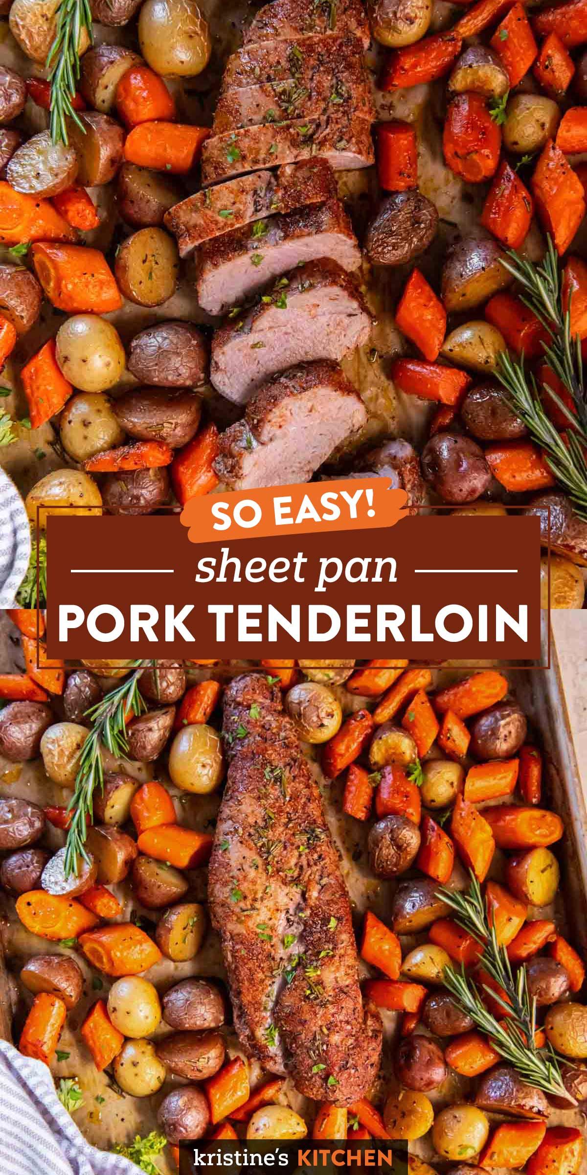 Sheet Pan Mustard-Garlic Pork Tenderloin with Roasted Vegetables