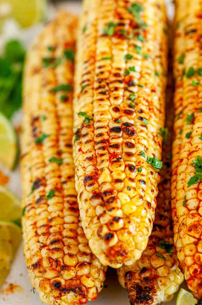 Honey-Lime Grilled Corn on the Cob with Chili Butter