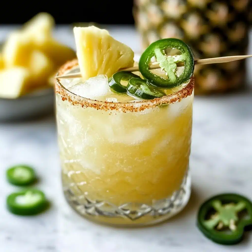 Charred Pineapple and Jalapeño Margarita