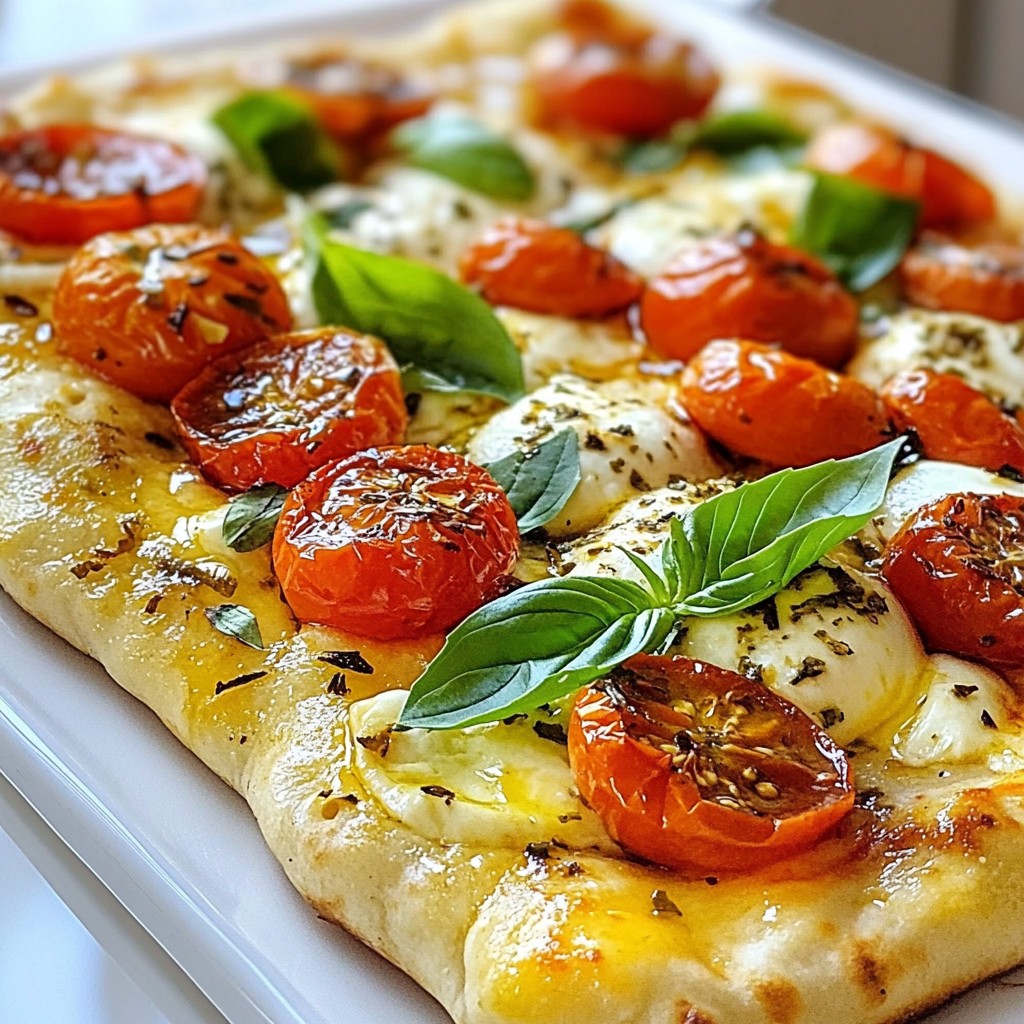 Wagyu Bacon and Cherry Tomato Flatbread with Garlic Herb Crumble