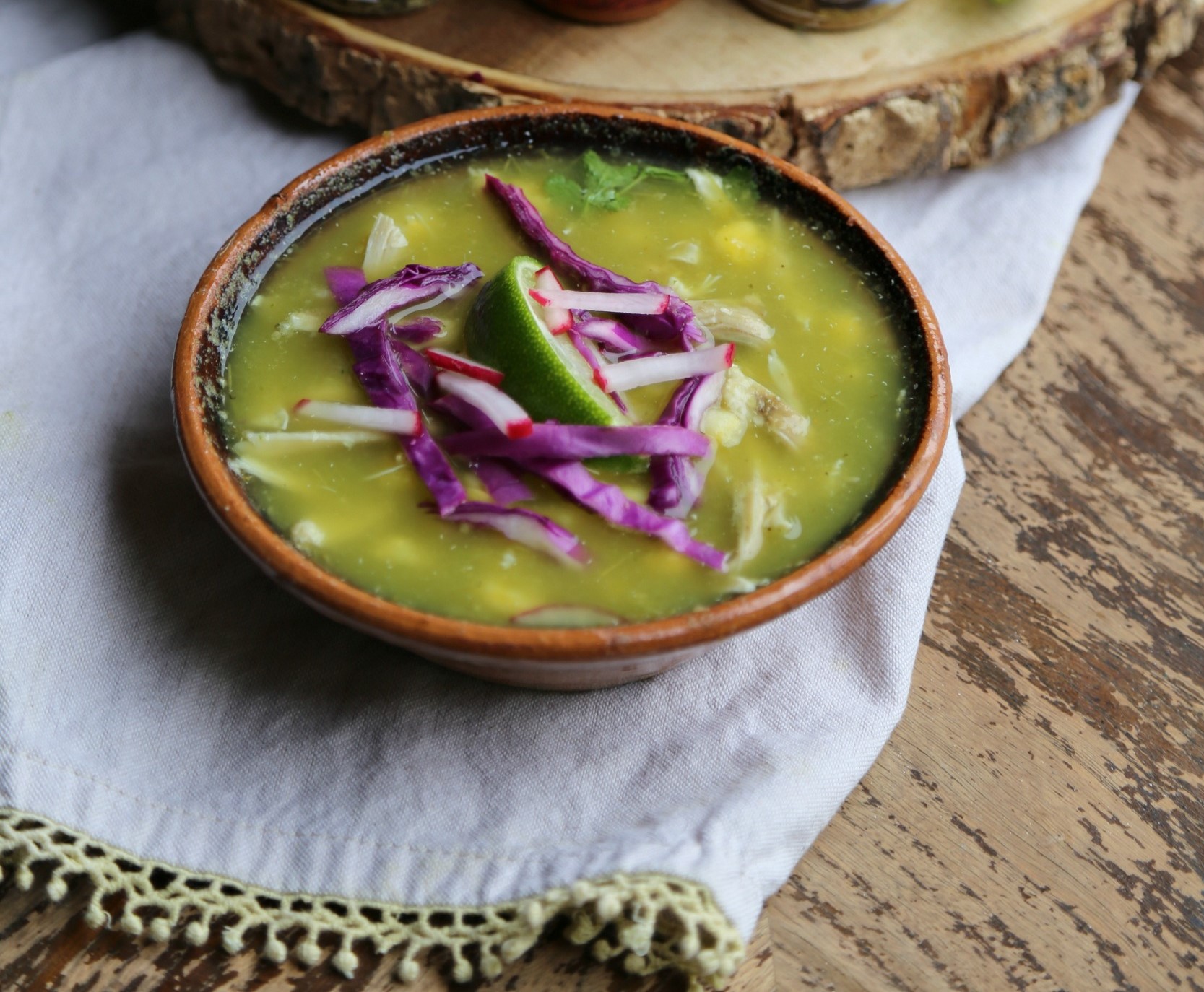 Slow-Cooked Black Bean and Chorizo Pozole Verde