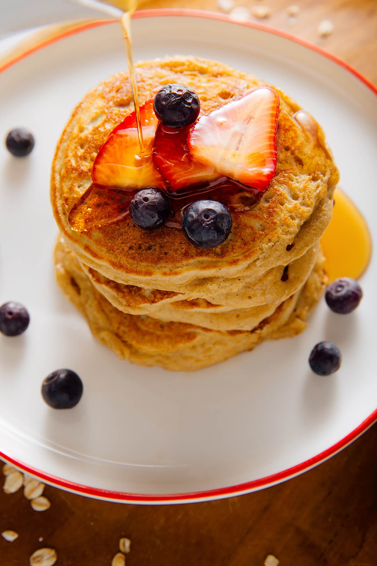 Gluten-Free Buttermilk Pancakes with Maple Pecan Syrup