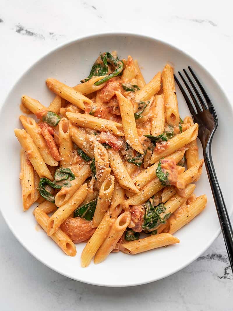 Budget-Friendly One-Pot Creamy Tomato Pasta with Spinach