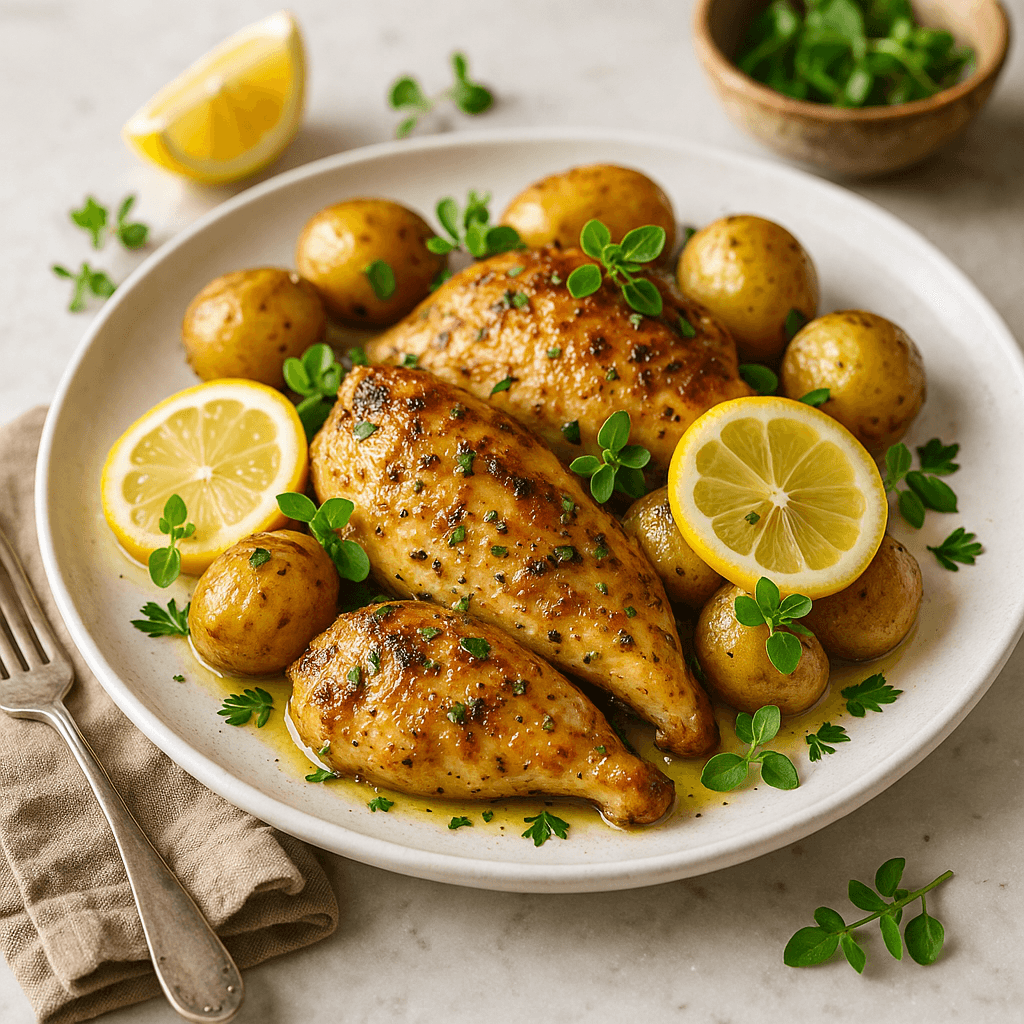 Pan-Seared Mediterranean Lemon Oregano Chicken