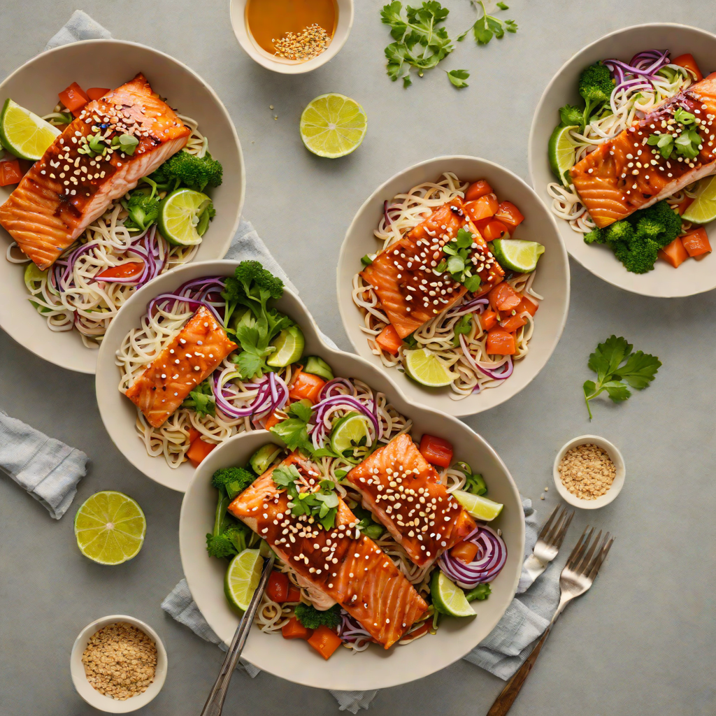 Honey-Sesame Glazed Salmon Bowls