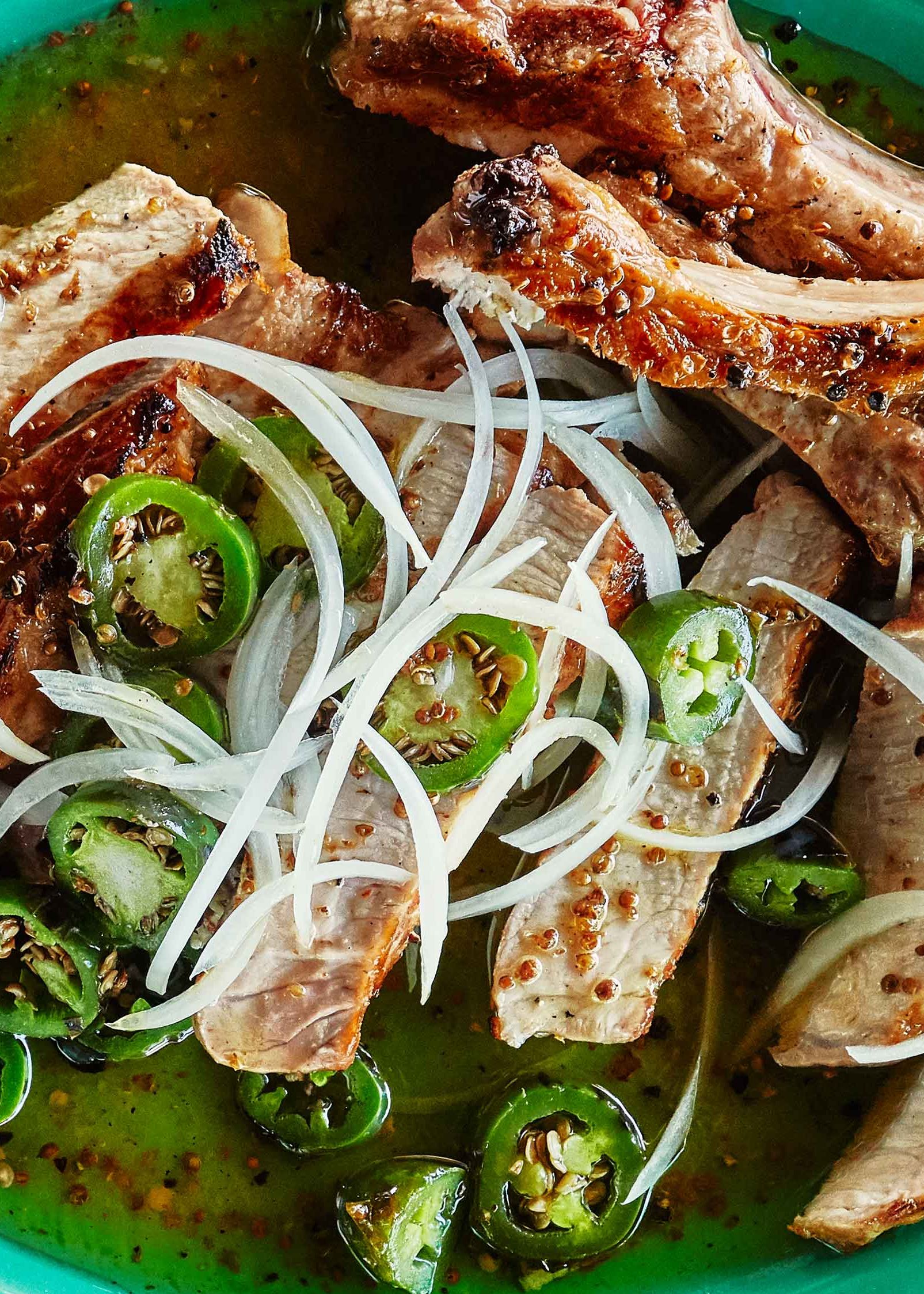 Citrus-Marinated Grilled Pork Tacos with Jalapeño Slaw