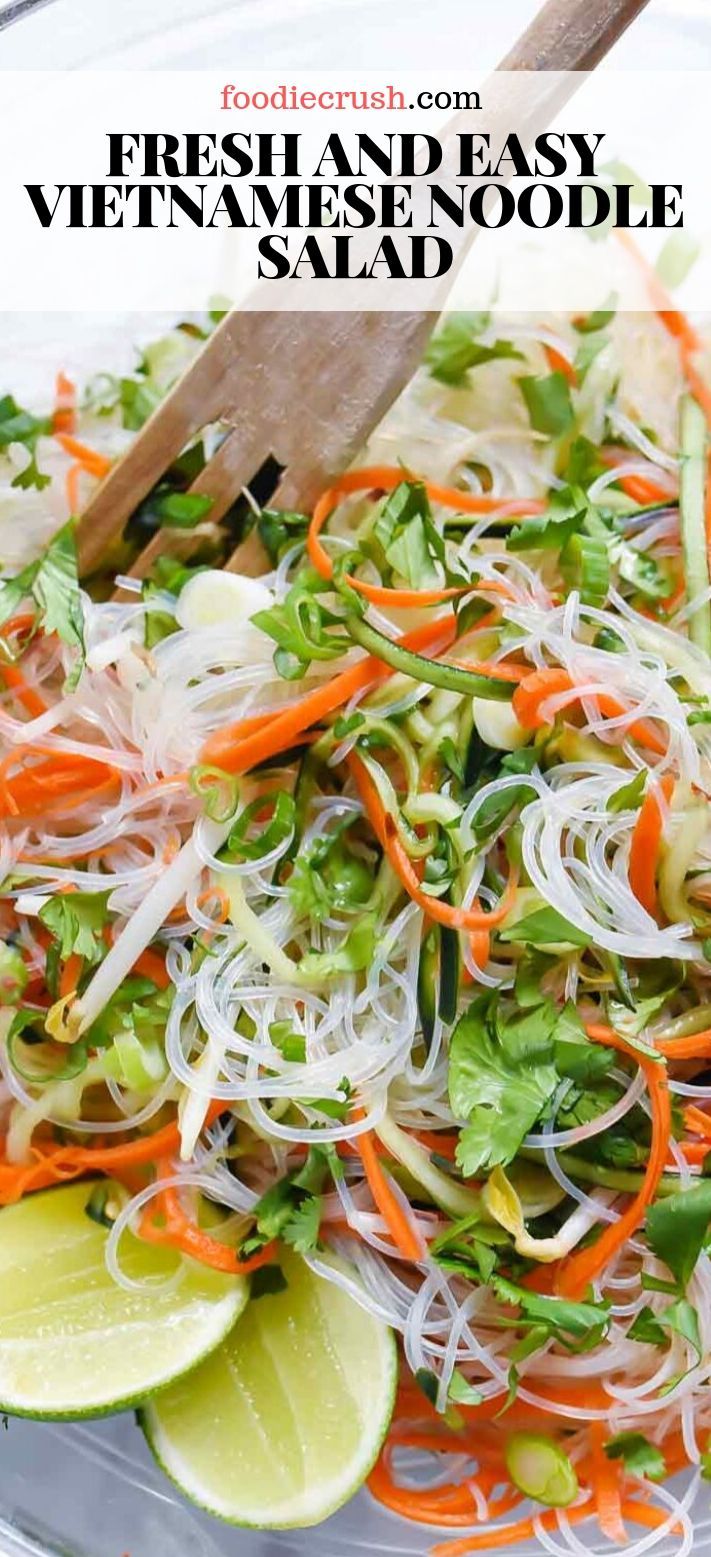 Refreshing Vietnamese Rice Noodle Salad with Lime-Chili Dressing