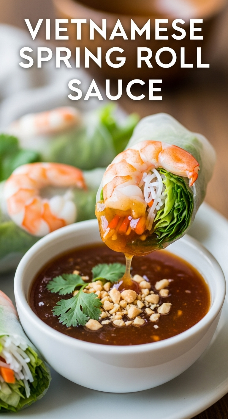 Classic Vietnamese Fresh Spring Rolls with Peanut Dipping Sauce