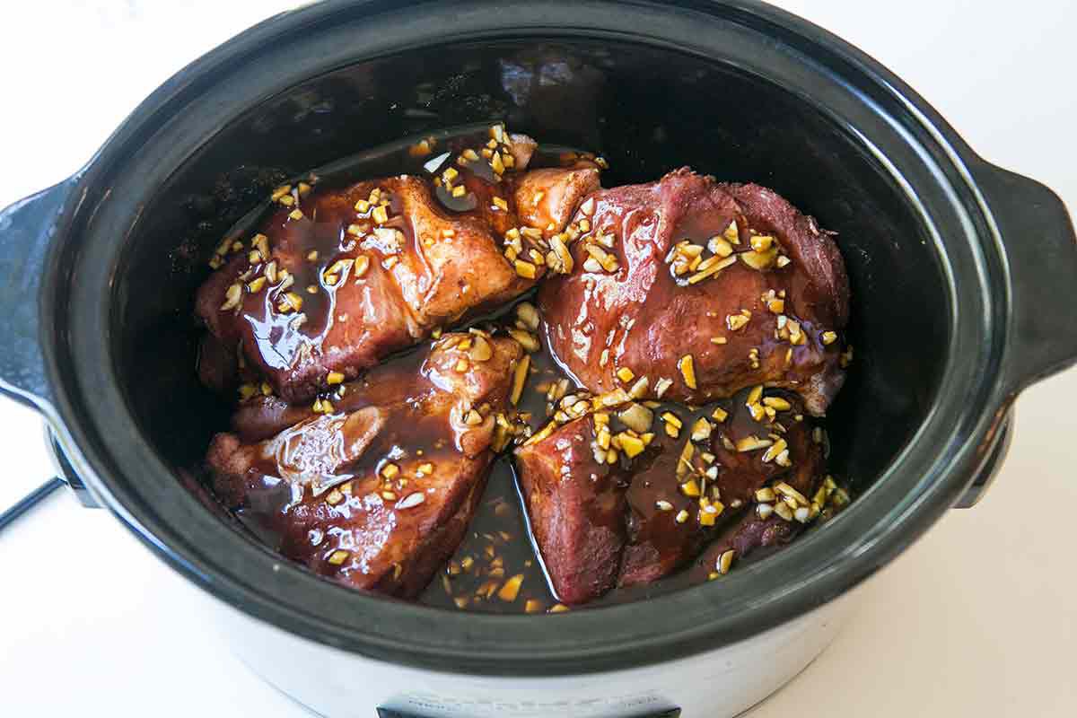 Slow Cooker Soy-Ginger Pork Shoulder with Scallions