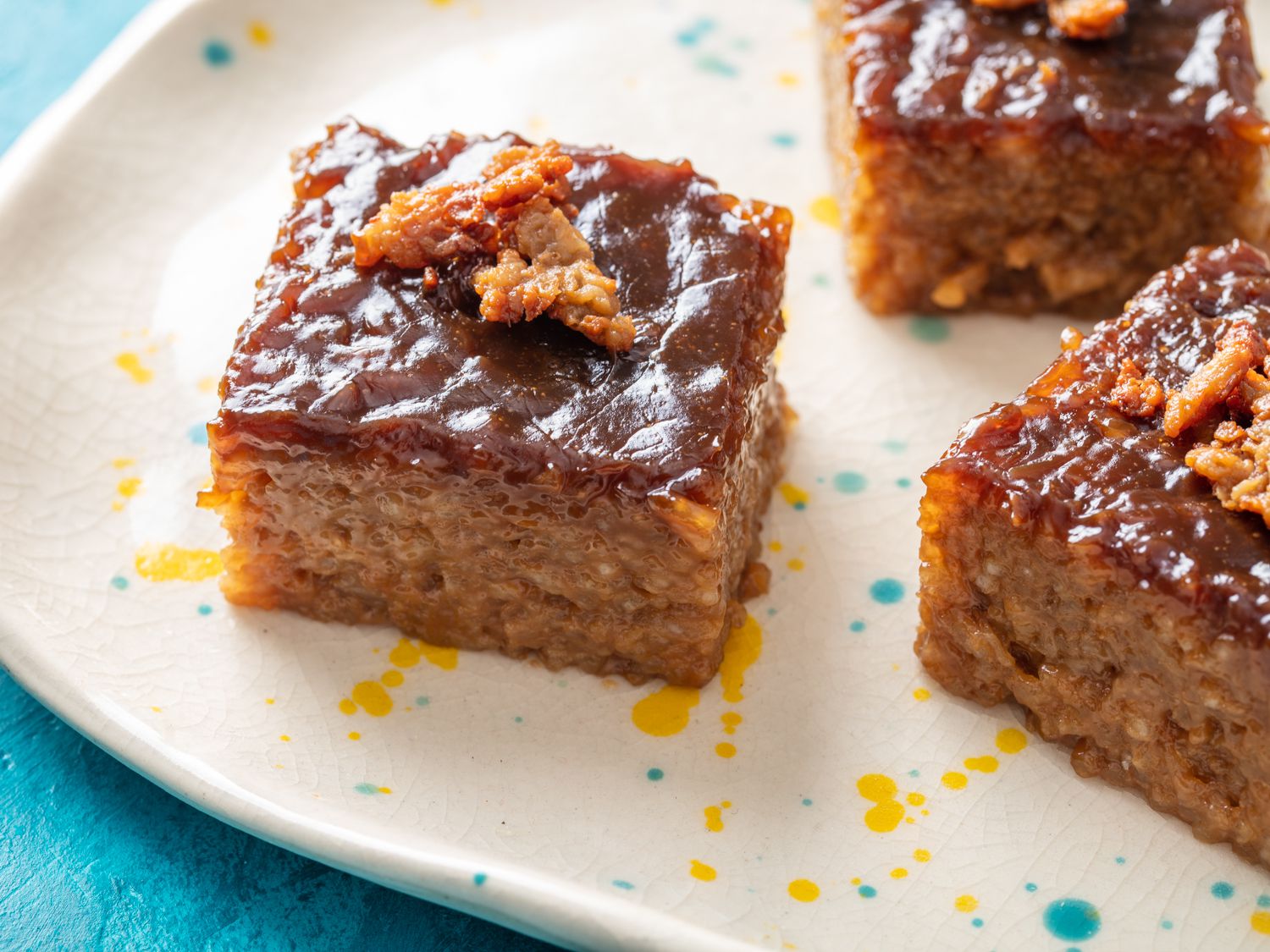 Biko Sticky Rice Cake with Coconut and Brown Sugar