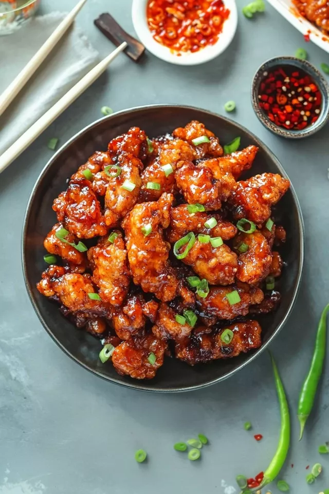 Spicy Stir-Fried Chicken with Garlic and Chili
