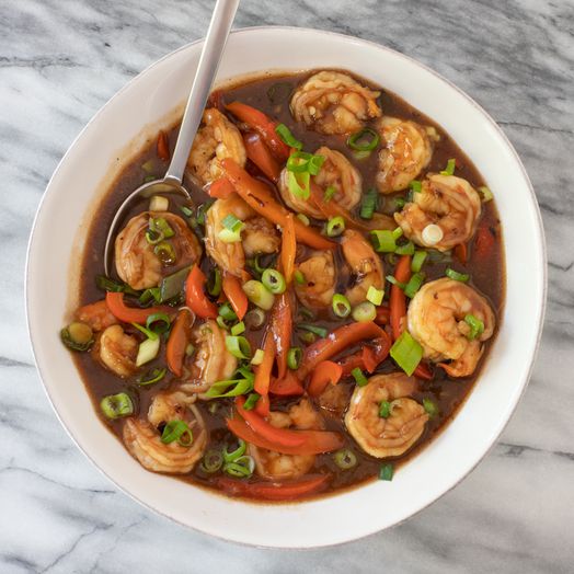 Stir-Fried Shrimp with Black Bean and Garlic Sauce
