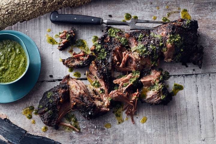 Spiced Smoked Lamb Shoulder with Charred Eggplant
