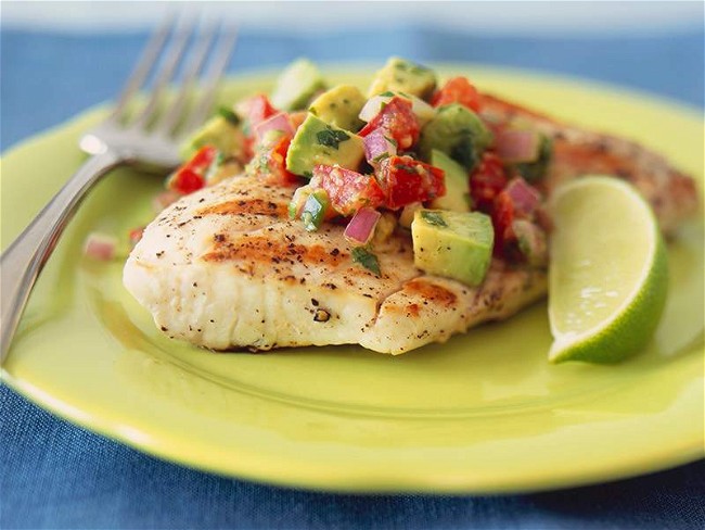 Pan-Seared Mahi Mahi with Citrus Avocado Salsa
