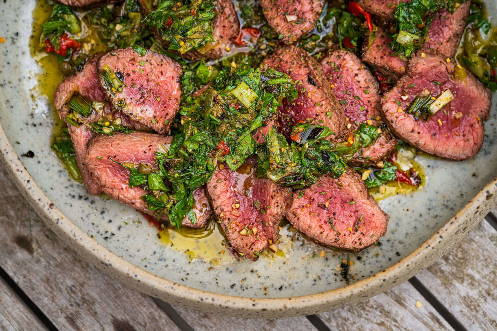 Slow-Roasted Kangaroo Rump with Bush Tomato Relish