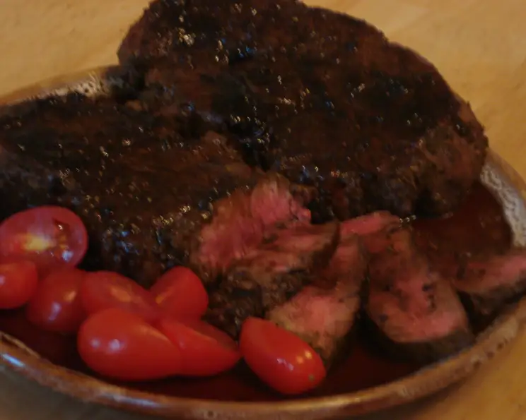 Slow-Roasted Kangaroo Fillet with Pepperberry Sauce