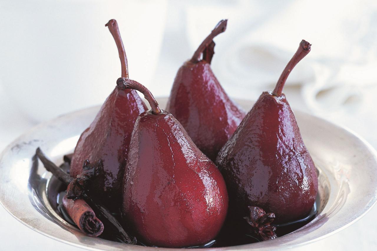 Spec’s Inspired Spiced Wine Poached Pears