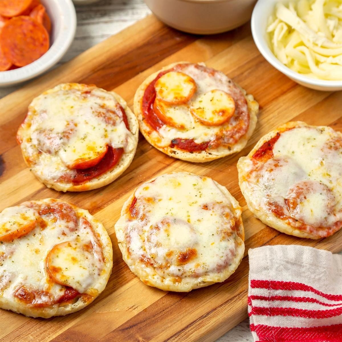 Kid-Friendly Mini Veggie Pizzas on English Muffins