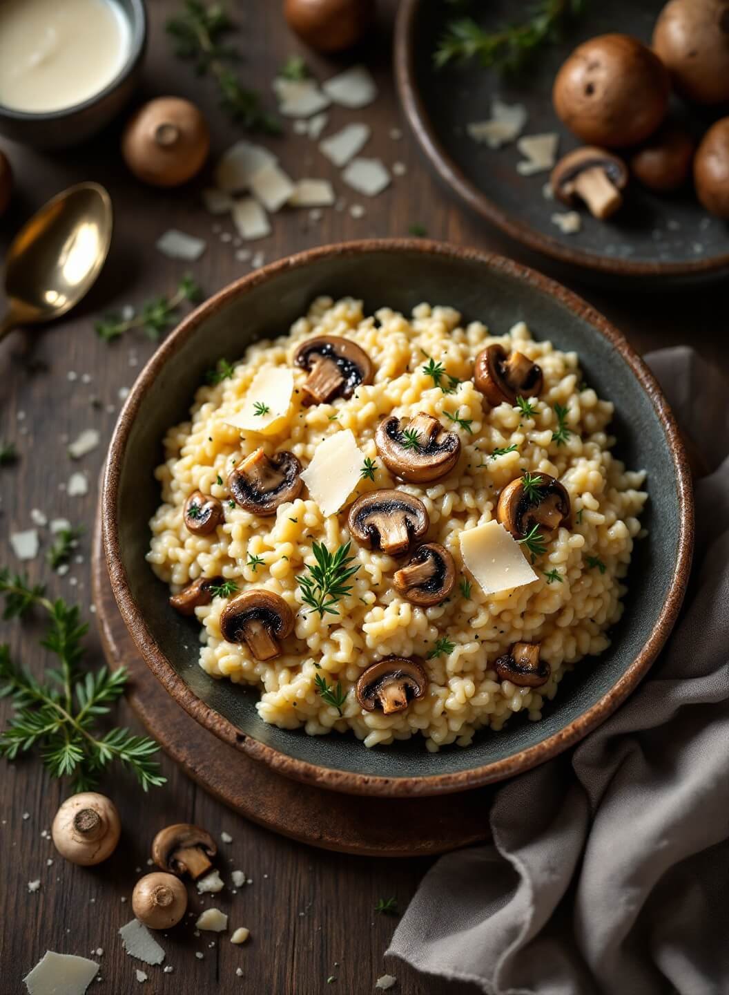 Creamy Cauliflower Risotto with Parmesan and Thyme