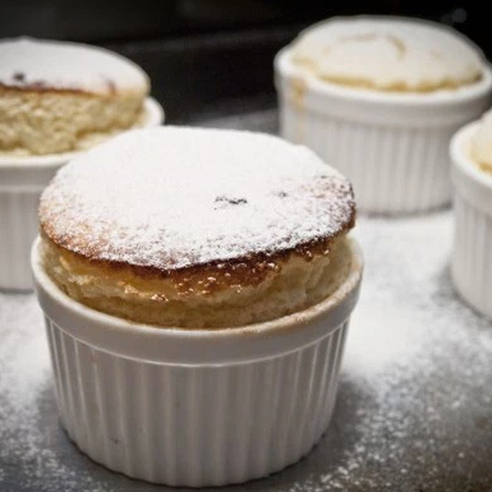 Whipped Lemon Soufflé with Honey Drizzle