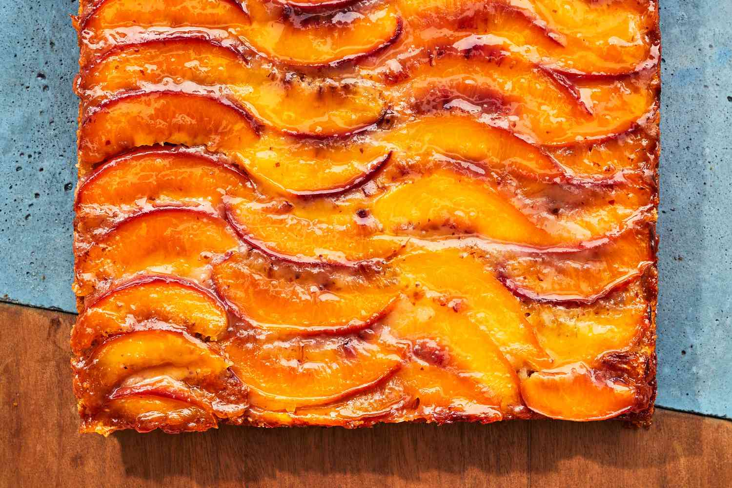 Peach and Almond Sheet Pan Cake