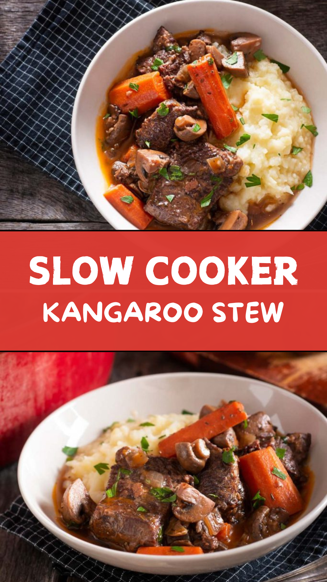 Slow-Cooked Kangaroo Stew with Root Vegetables and Wattleseed