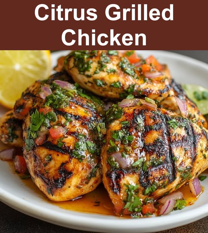 Grilled Citrus-Chile Chicken with Riverside Herb Salsa