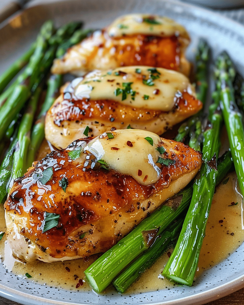 Honey-Glazed Mustard Chicken with Roasted Asparagus
