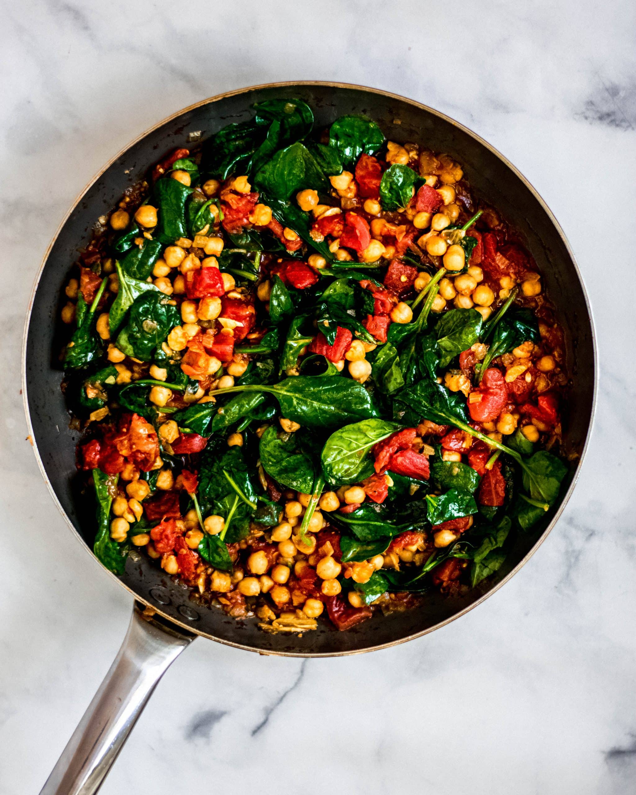 Skillet-Spiced Chickpea and Spinach Sauté