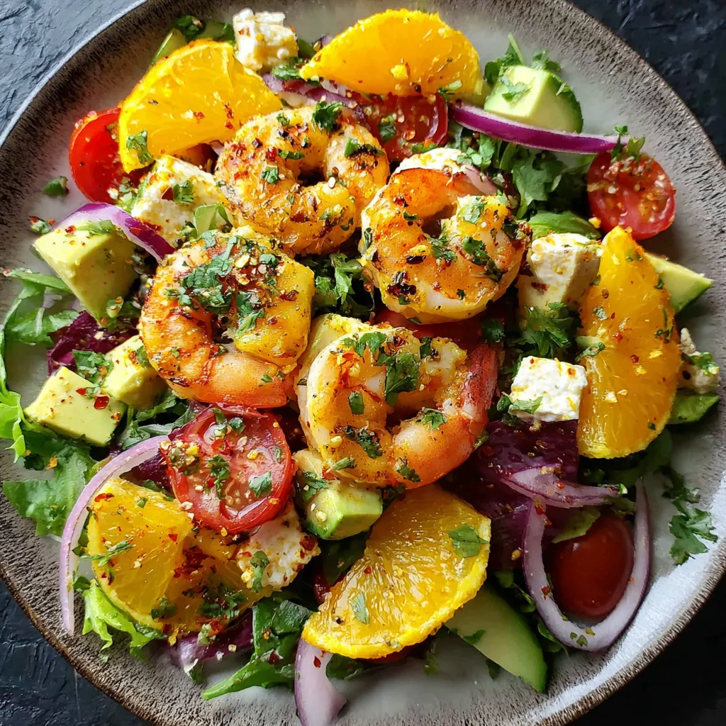 Citrus-Marinated Shrimp with Tropical Avocado Salad
