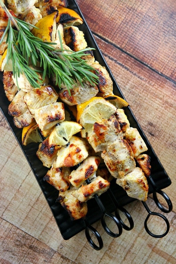 Grilled Citrus-Thyme Chicken Skewers