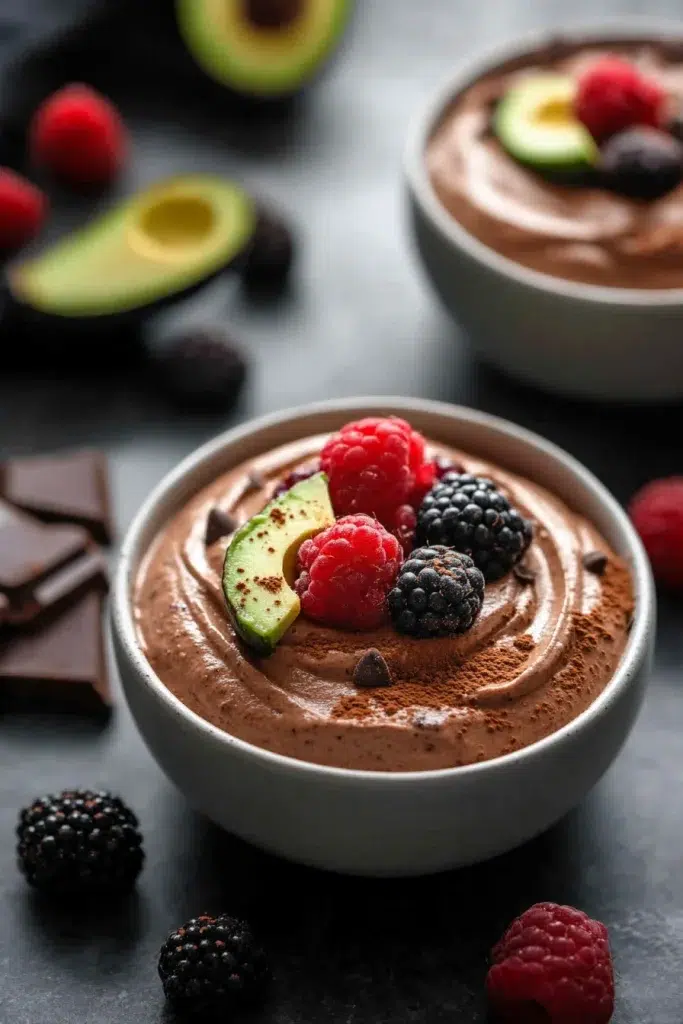 Hidden Layered Vegan Chocolate Avocado Mousse