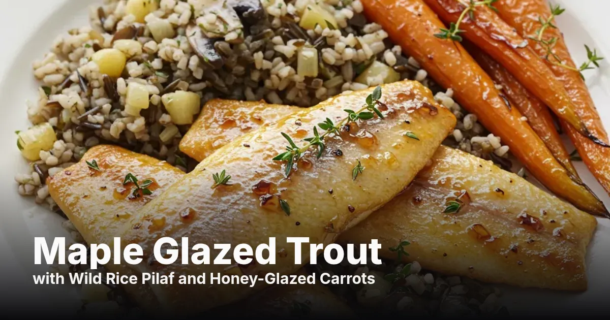 Pan-Seared Lake Trout with Maple-Glazed Wild Rice