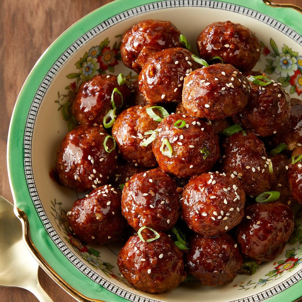 Maple-Glazed Bison Meatballs with Wild Berry Sauce