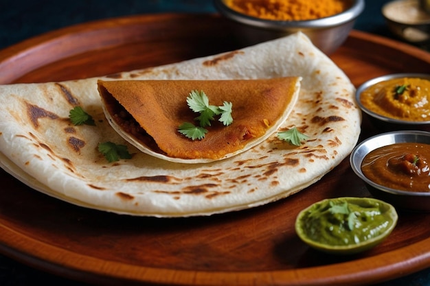 Masala Dosa with Tamarind Chutney