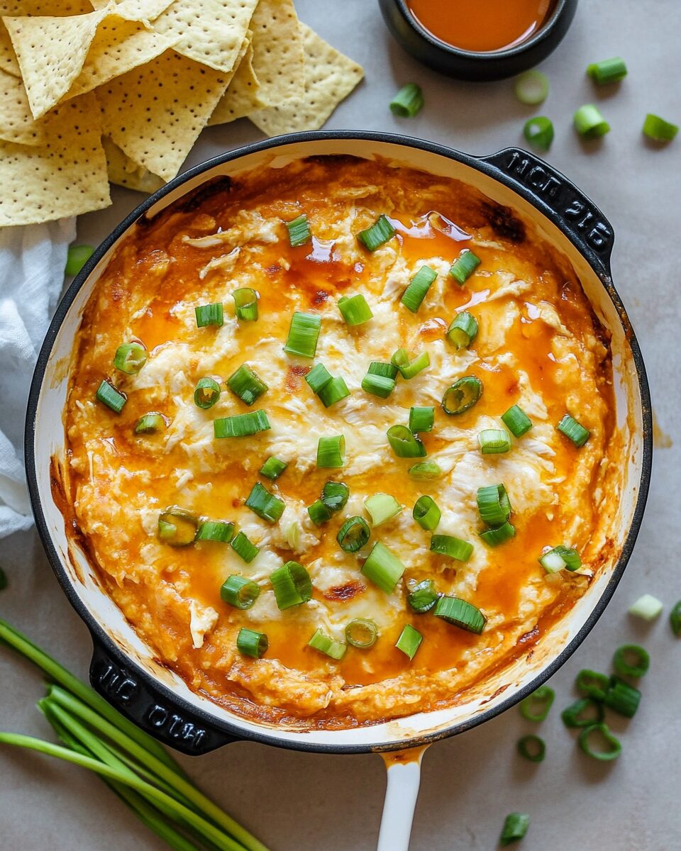 Skillet Honey Buffalo Chicken with Cheddar and Green Onions