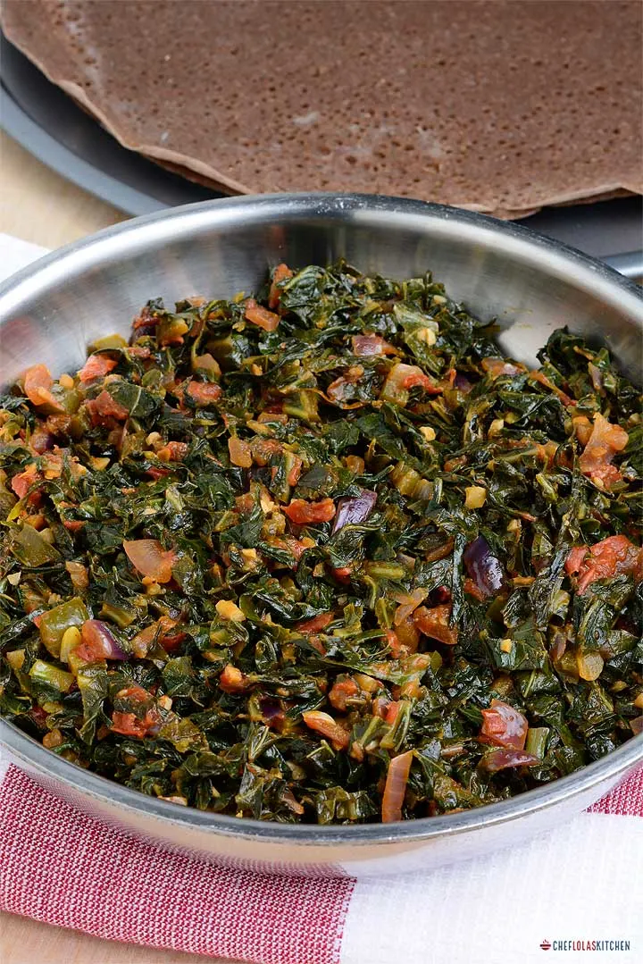 Braised Ethiopian Gomen Wat Collard Greens