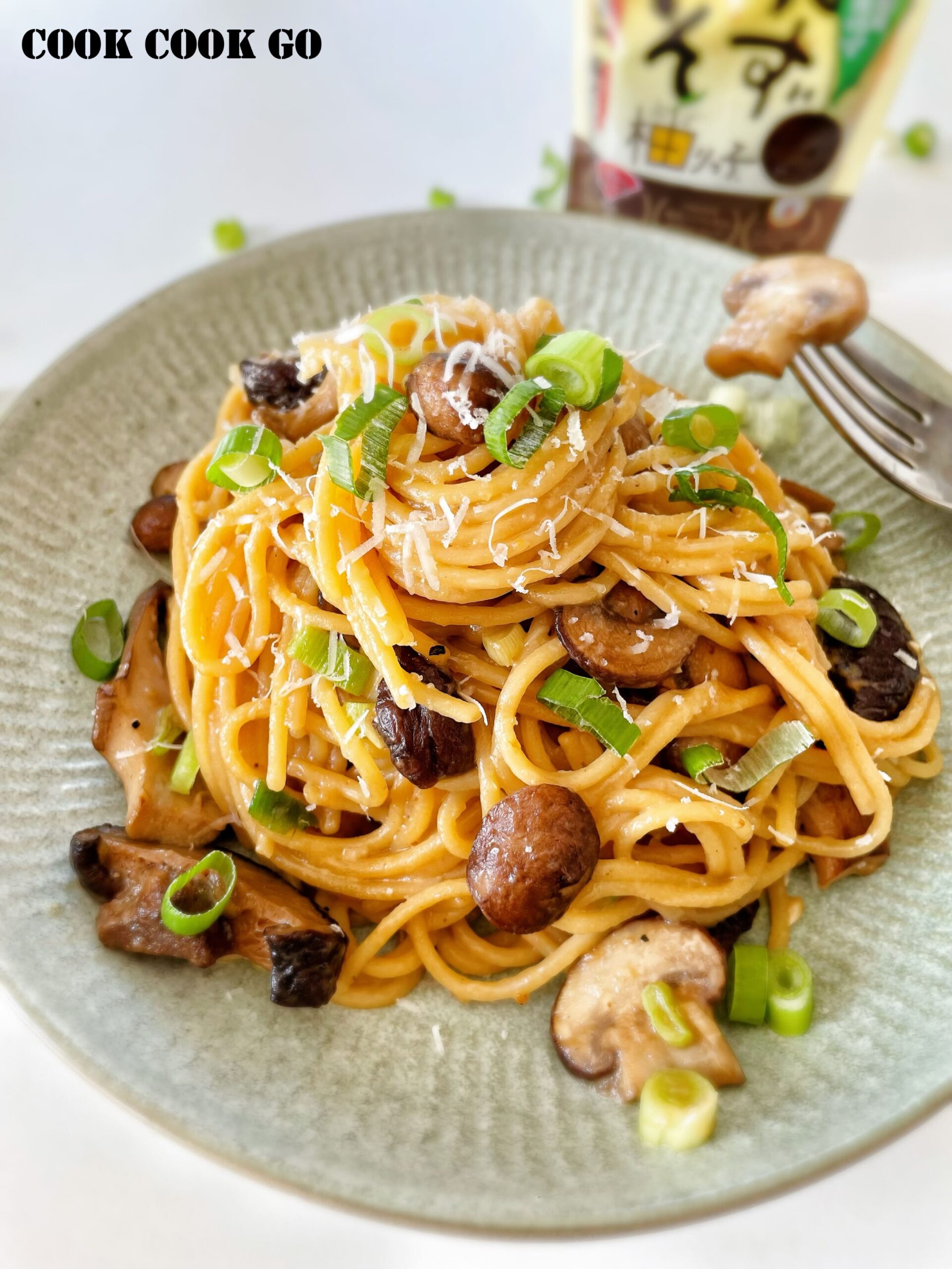 Yoshoku-Style Spaghetti with Miso Butter and Shiitake Mushrooms