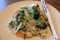 Stir-Fried Burmese Tea Leaf and Tofu Noodles
