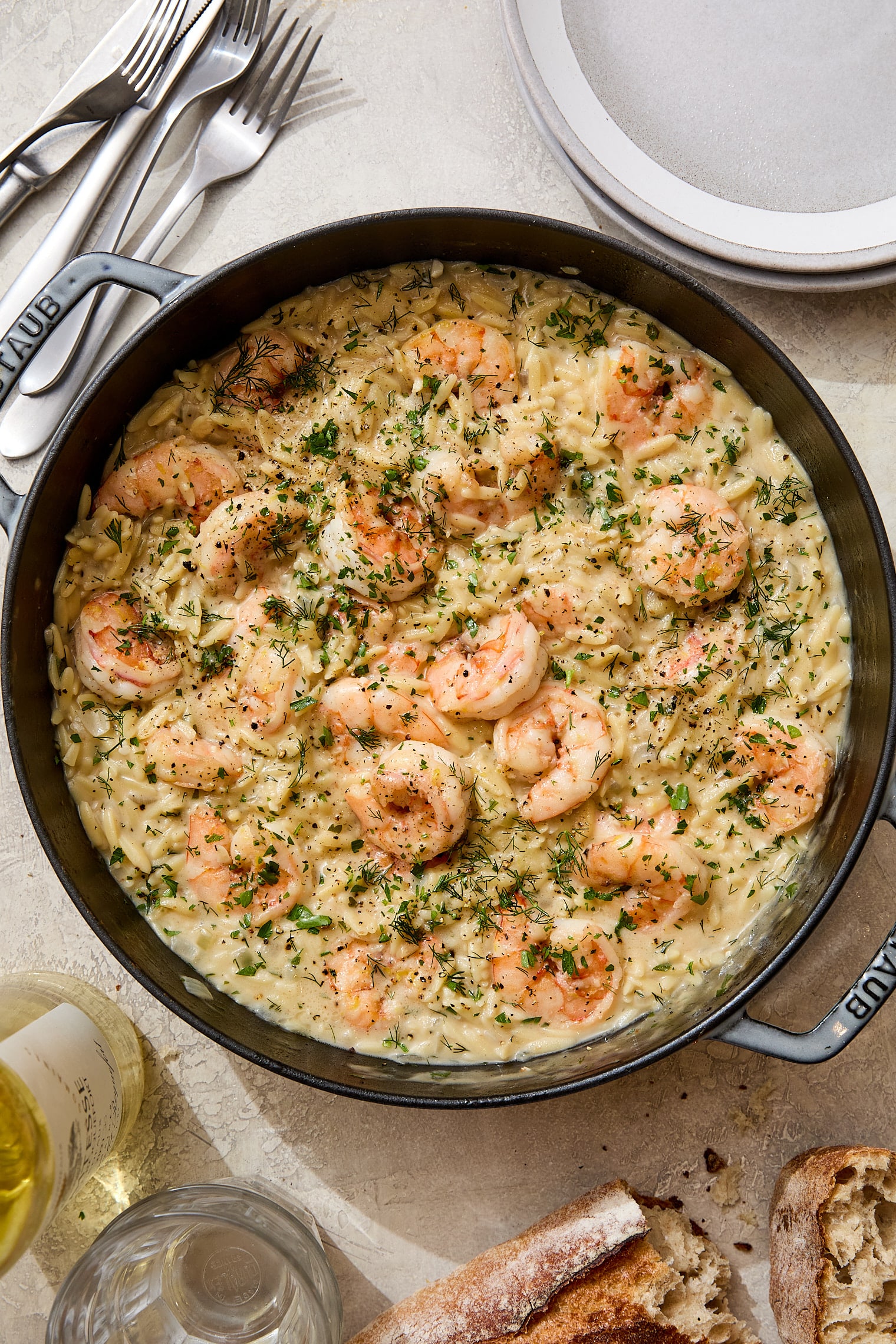 One-Pot Garlic Butter Shrimp and Orzo