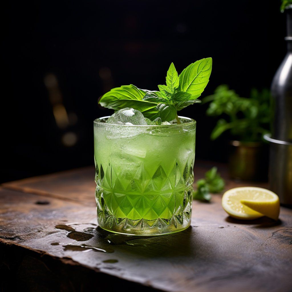 Mediterranean Basil Gin Fizz