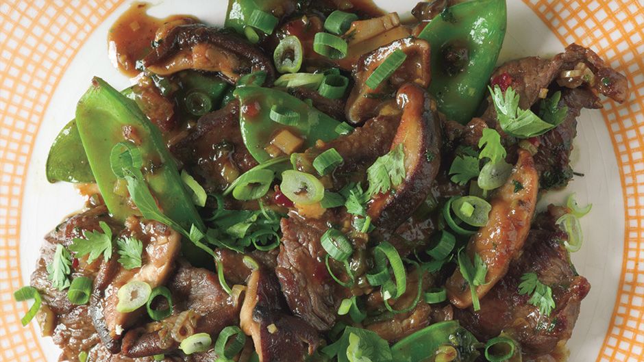 Sautéed Beef Stir-Fry with Ginger and Snow Peas